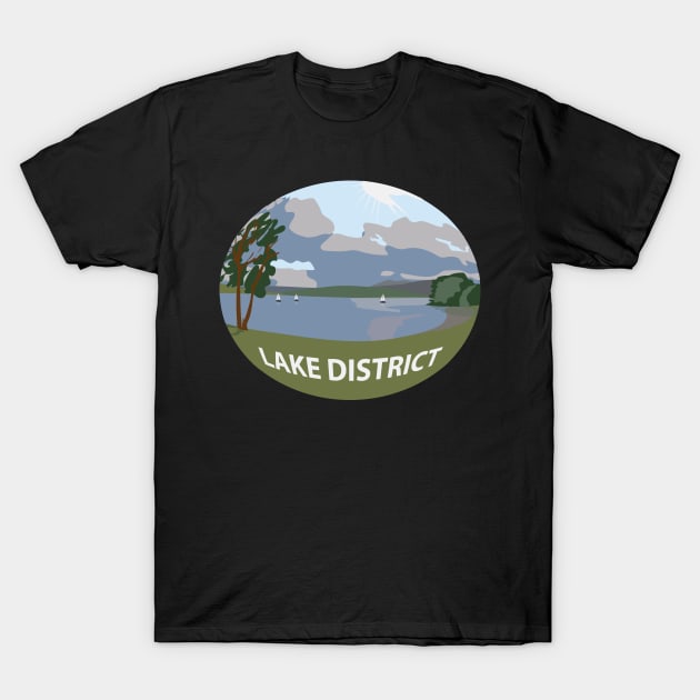 Lake district national park - Windermere fish eye view T-Shirt by ownedandloved